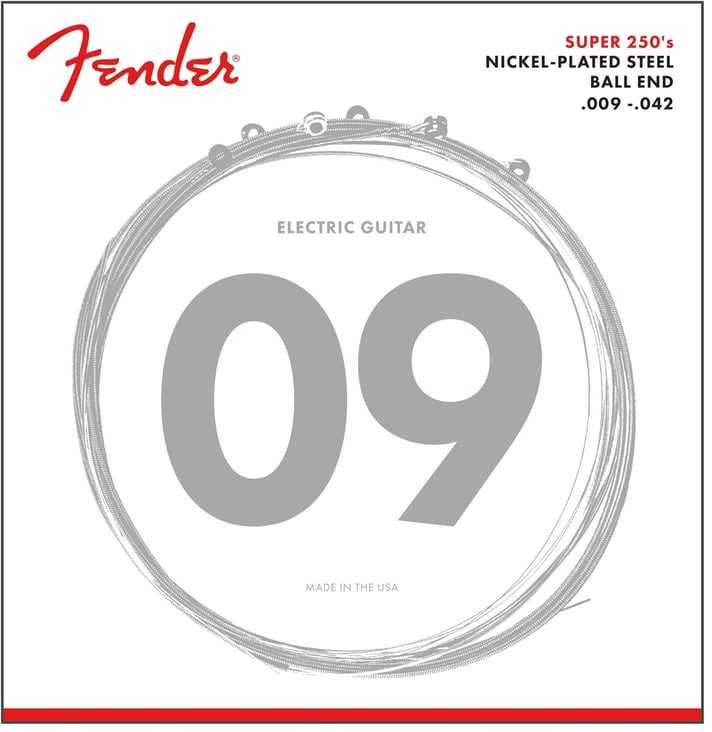 Fender Electric Guitar String Super 250 Nickel Plated .009-.042 250L 