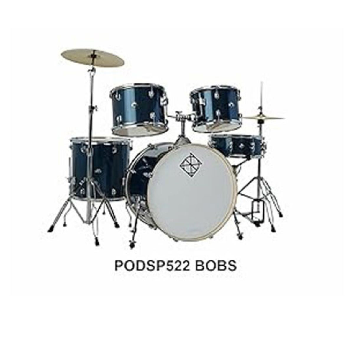 Dixon Drums Spark Standard Series Acoustic Drum (full kit) 5PCs Set incl Hardware - Ocean Blue Sparkle