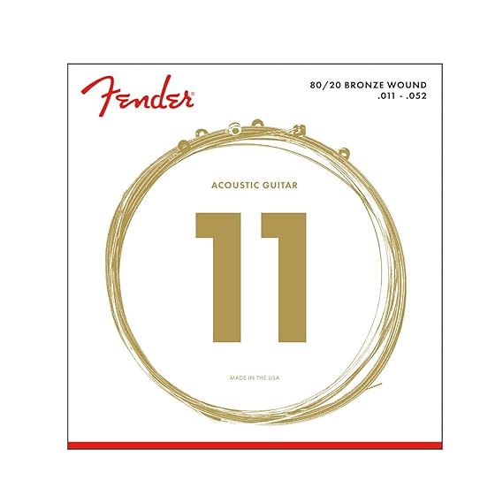 Fender Acoustic Guitar String 80/20 Bronze .011-.052 70CL