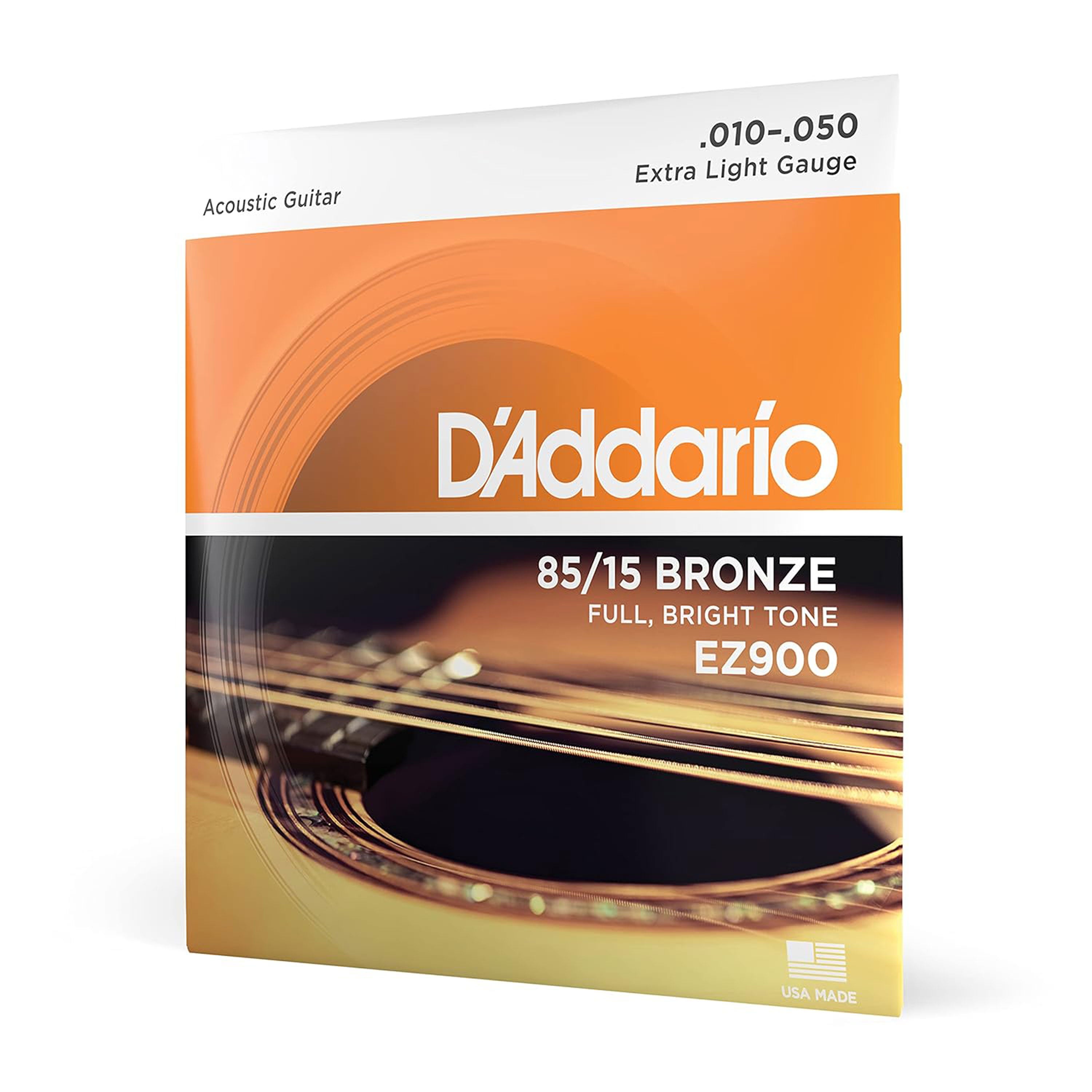 D Addario EZ900 (.010-.050) 85/15 Bronze Great American Extra Light Acoustic Guitar Strings
