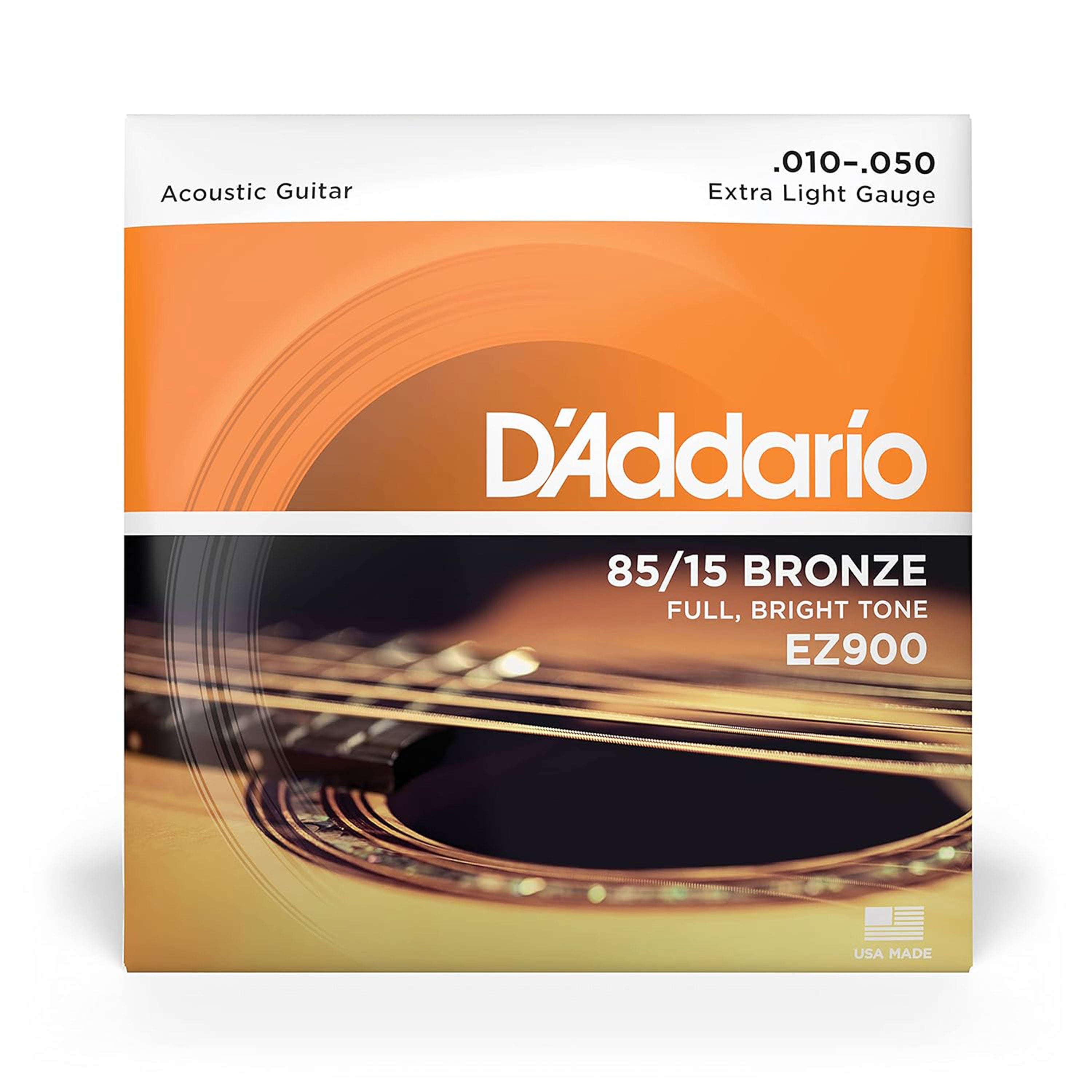 D Addario EZ900 (.010-.050) 85/15 Bronze Great American Extra Light Acoustic Guitar Strings