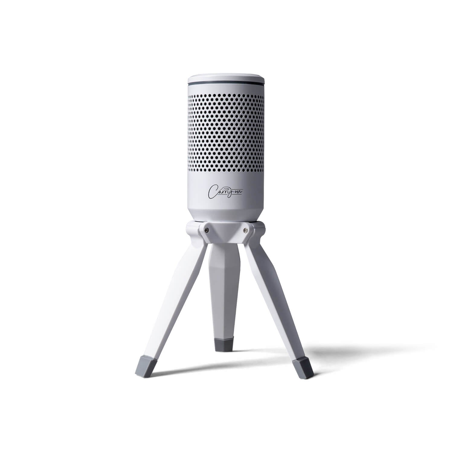 Carry On USB Microphone with Built in foldable Stand in White