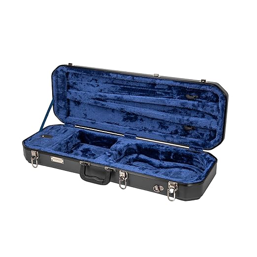 Crossrock CRA860VFBK OBLONG VIOLIN4/4 SIZE Violin Hard Case - ABS Shaped