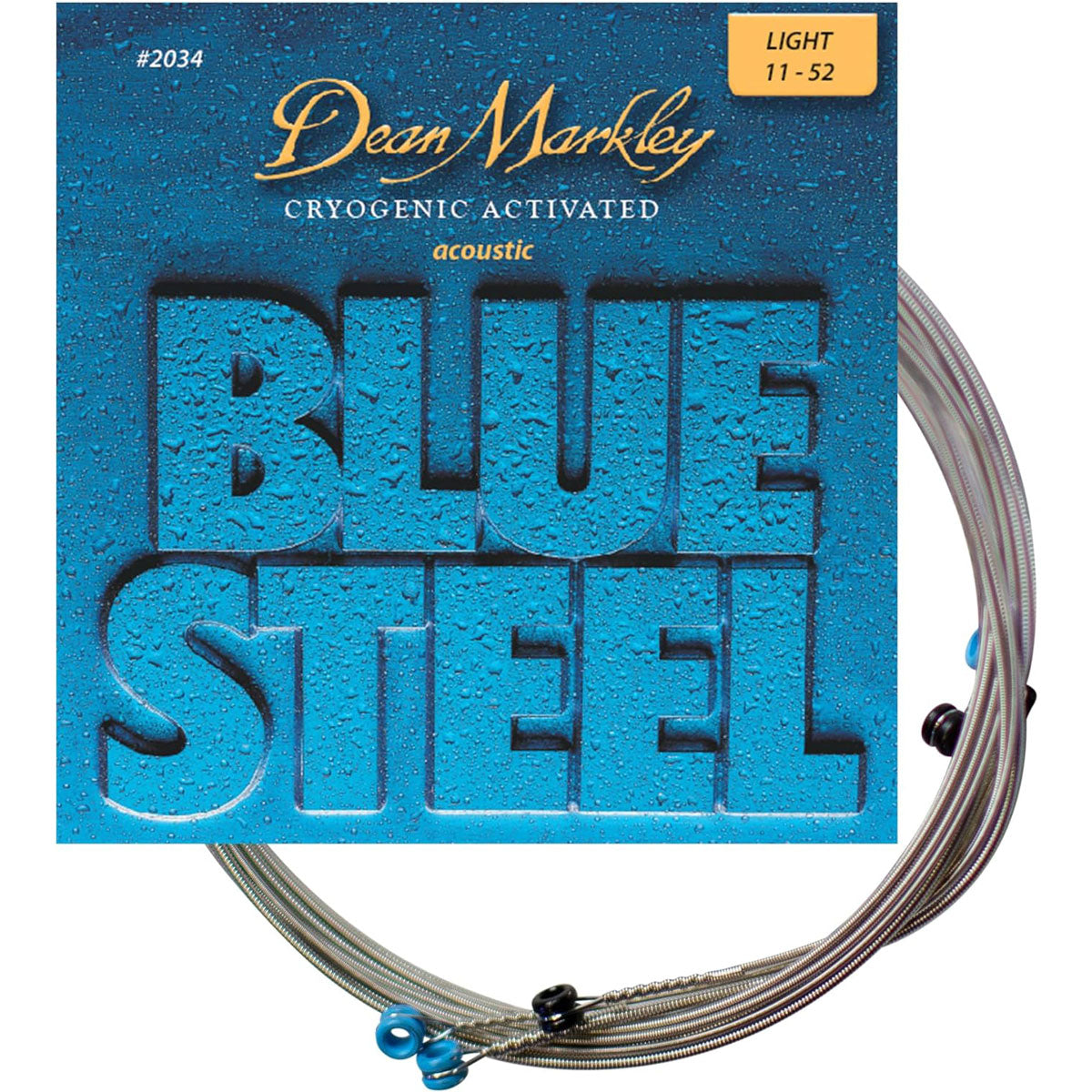 Dean Markley 2034 Blue Steel Cryogenic Light Acoustic Guitar Strings 11 -52