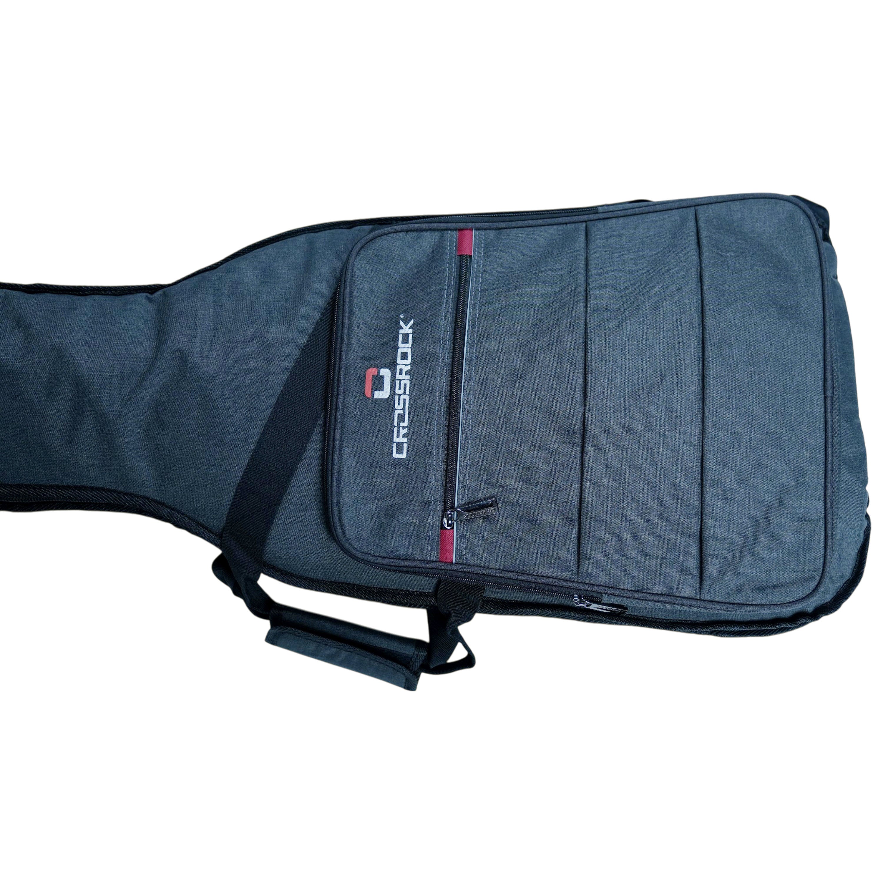 Housse Guitare Classique 3/4 Crossrock CRSG107 - Rembourrage 10mm, Bretelles Rembourrées, Polyester Résistant - Gris Foncé