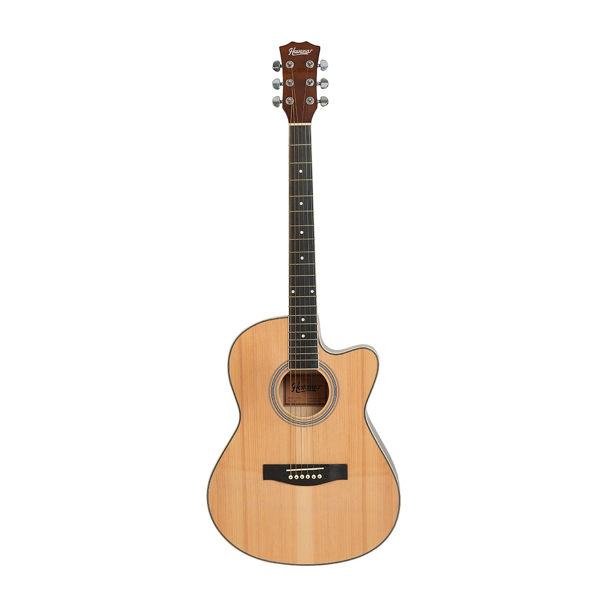 Havana HAC-39 Cutaway Acoustic Guitar - Natural Tan