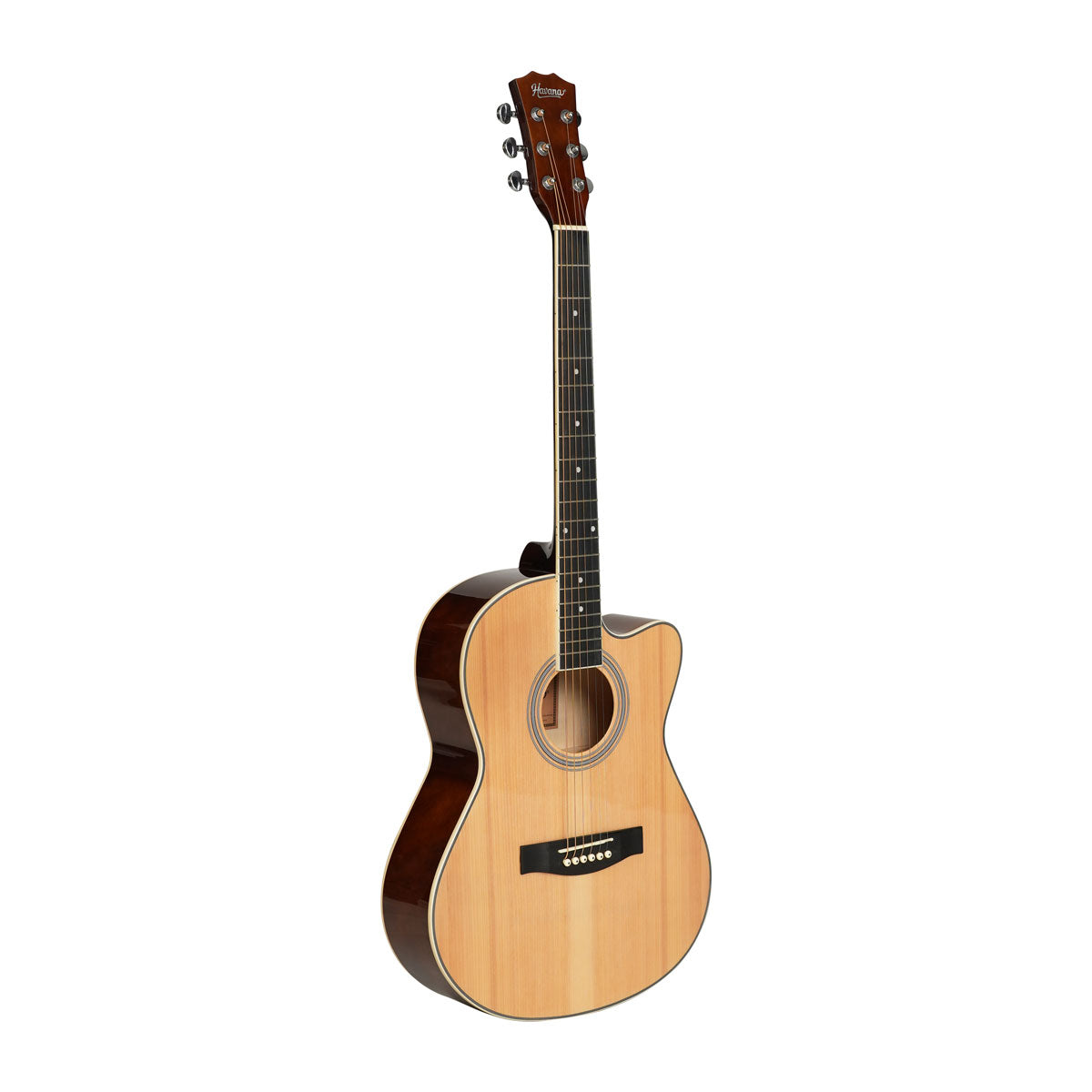 Havana HAC-39 Cutaway Acoustic Guitar - Natural Tan