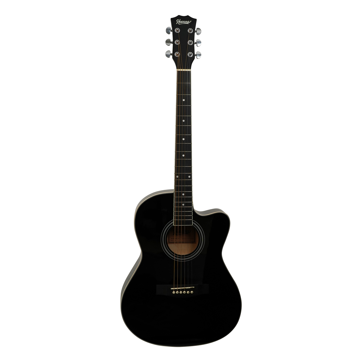 Havana HAC-39 Cutaway Acoustic Guitar - Black