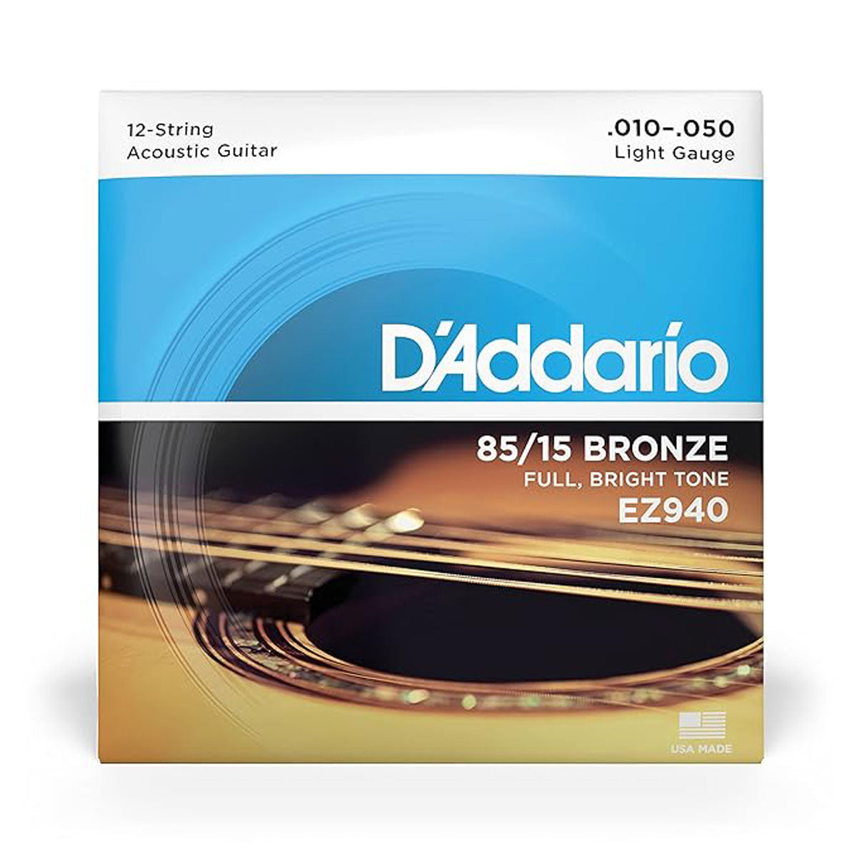 D'Addario Ez940 Great American Bronze Light 12-String Acoustic Guitar Strings