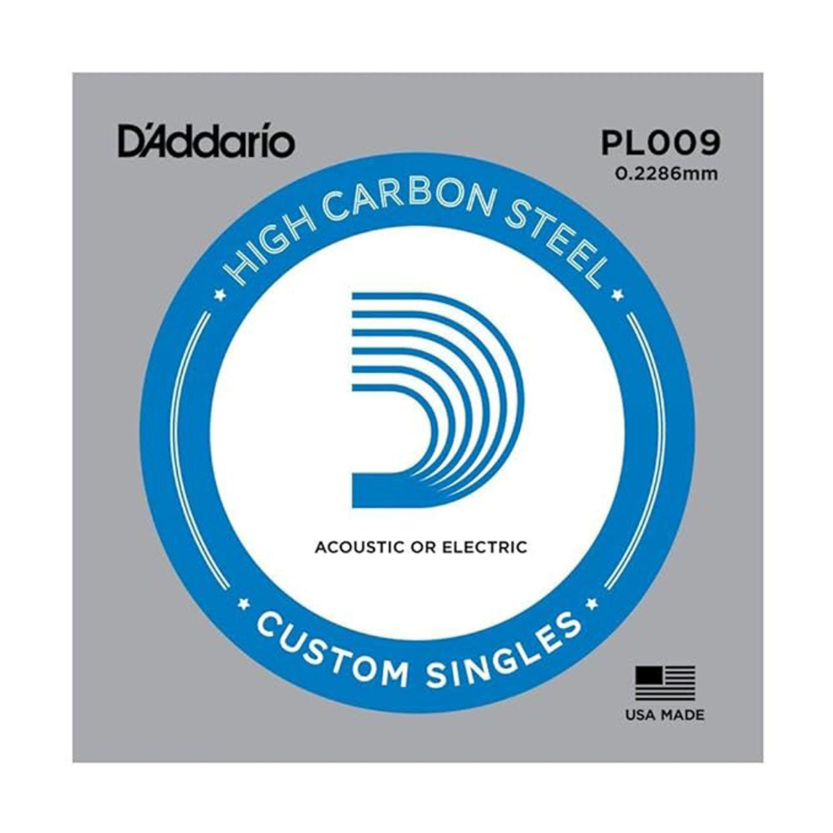D'Addario PL009 Plain Steel Guitar Single String