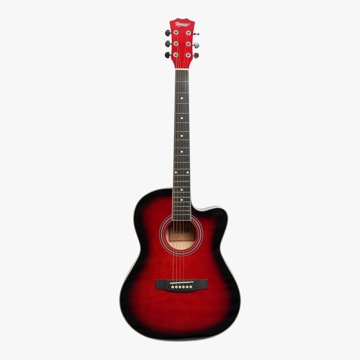 Havana HAC-39 Cutaway Acoustic Guitar - Red