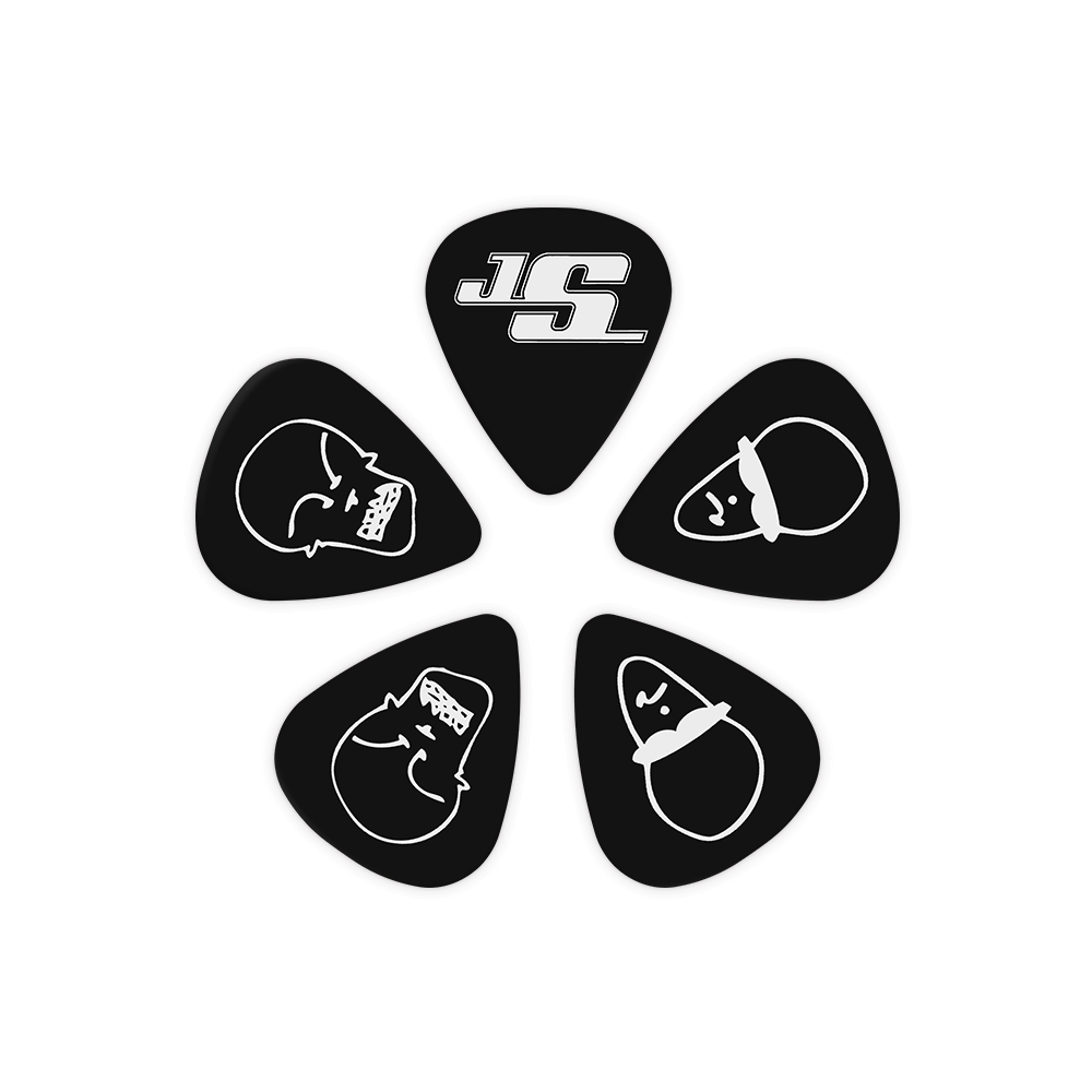 D'Addario 1CBK4-10JS Medium Gauge (.70mm) Picks - Black