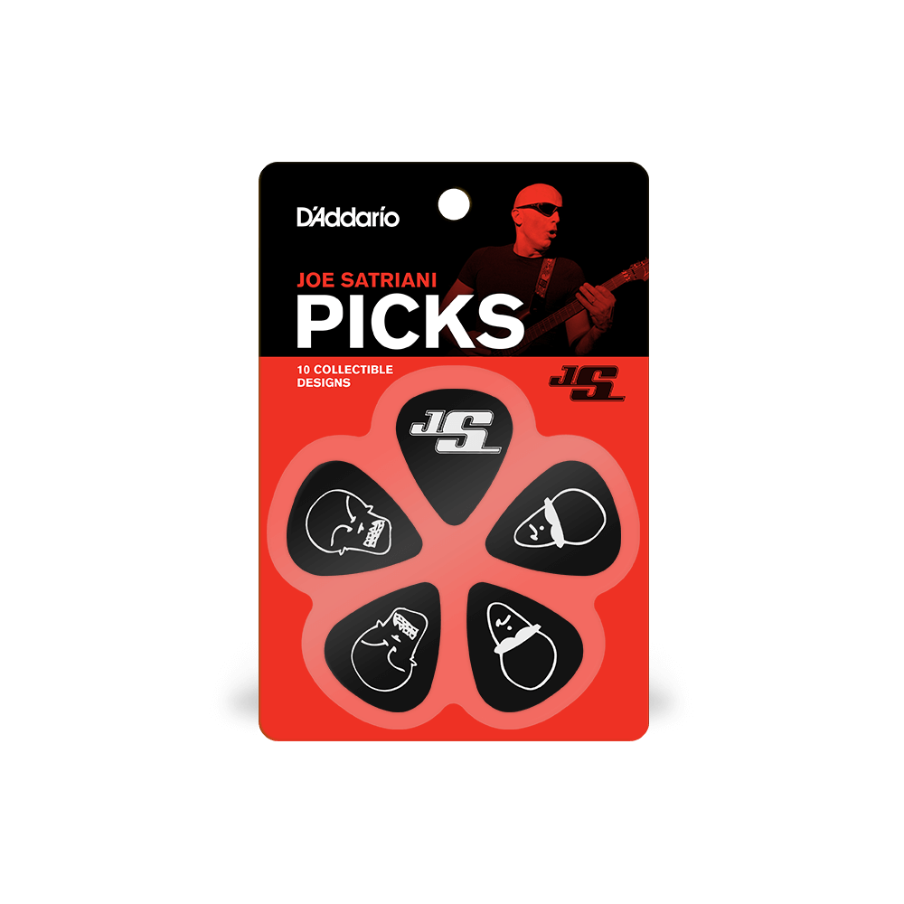 D'Addario 1CBK4-10JS Medium Gauge (.70mm) Picks - Black
