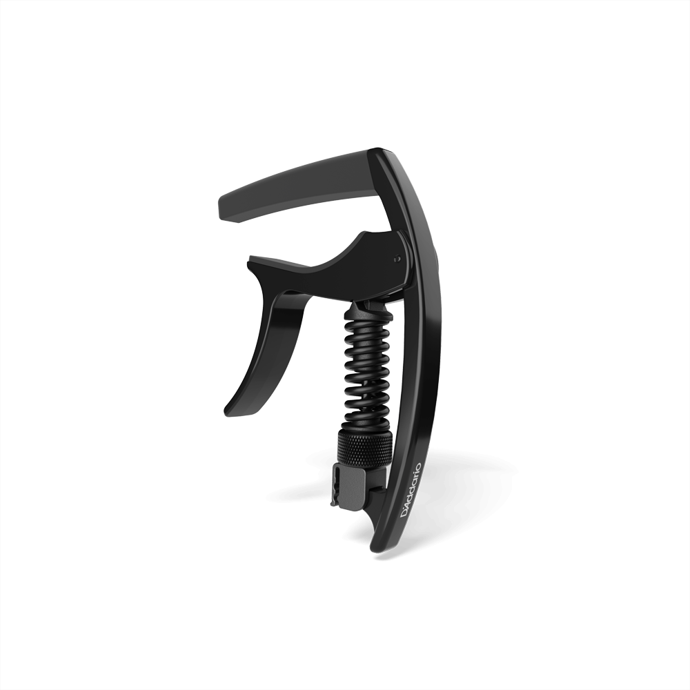 D'Addario PW-CP-09 Tri-Action Capo Adjustable Tension, Black