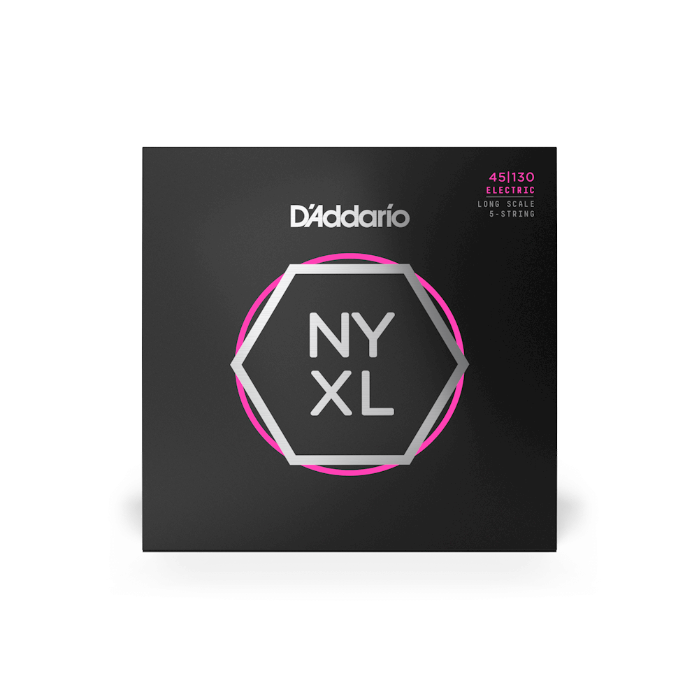 D'Addario NYXL45130 Regular Light Long Scale 5-String Bass Strings