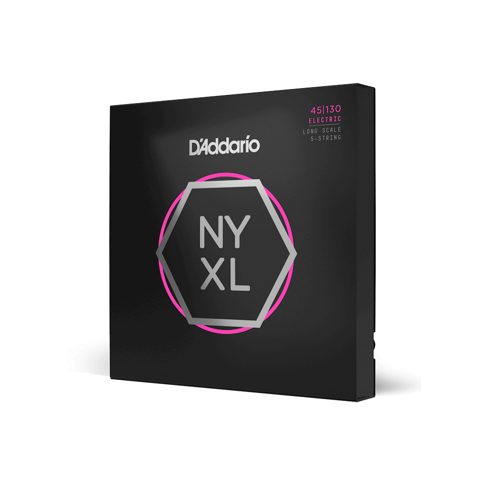 D'Addario NYXL45130 Regular Light Long Scale 5-String Bass Strings