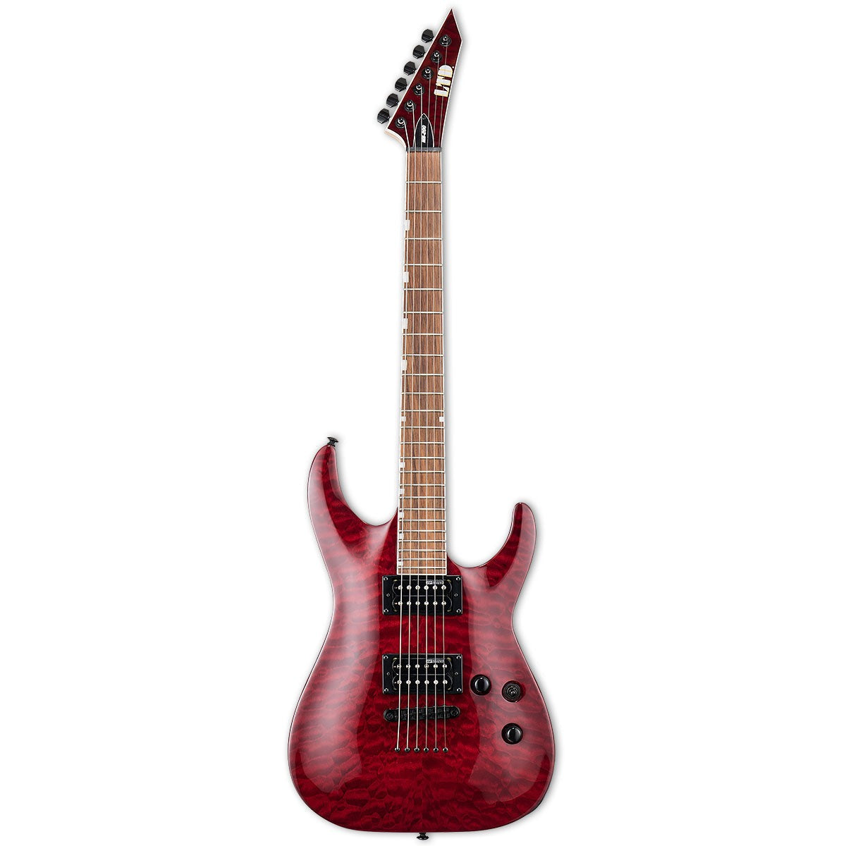 ESP MH-200QM NT STBC 6 String Electric Guitar - See Thru Black Cherry