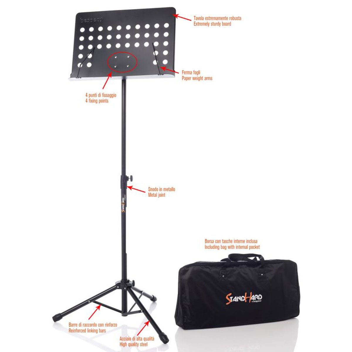 Bespeco SH200 Music Stand with BAG