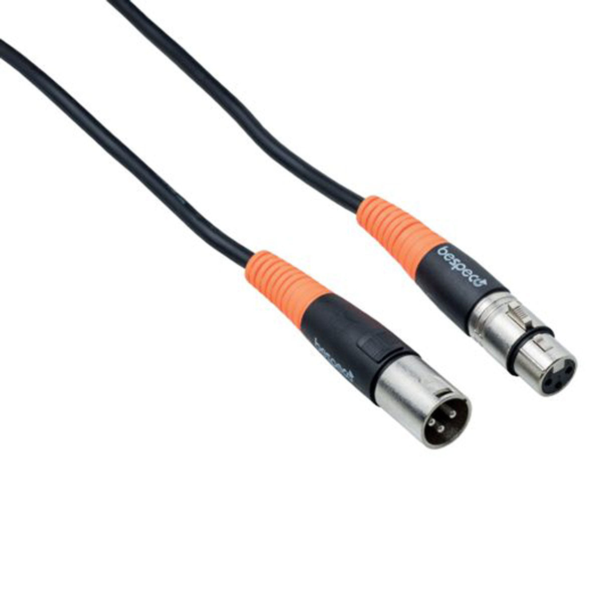 Bespeco SLFM600 XLR 3-Pole Female to XLR 3-Pole Male Microphone Cable, [6 meters, Black & Orange]