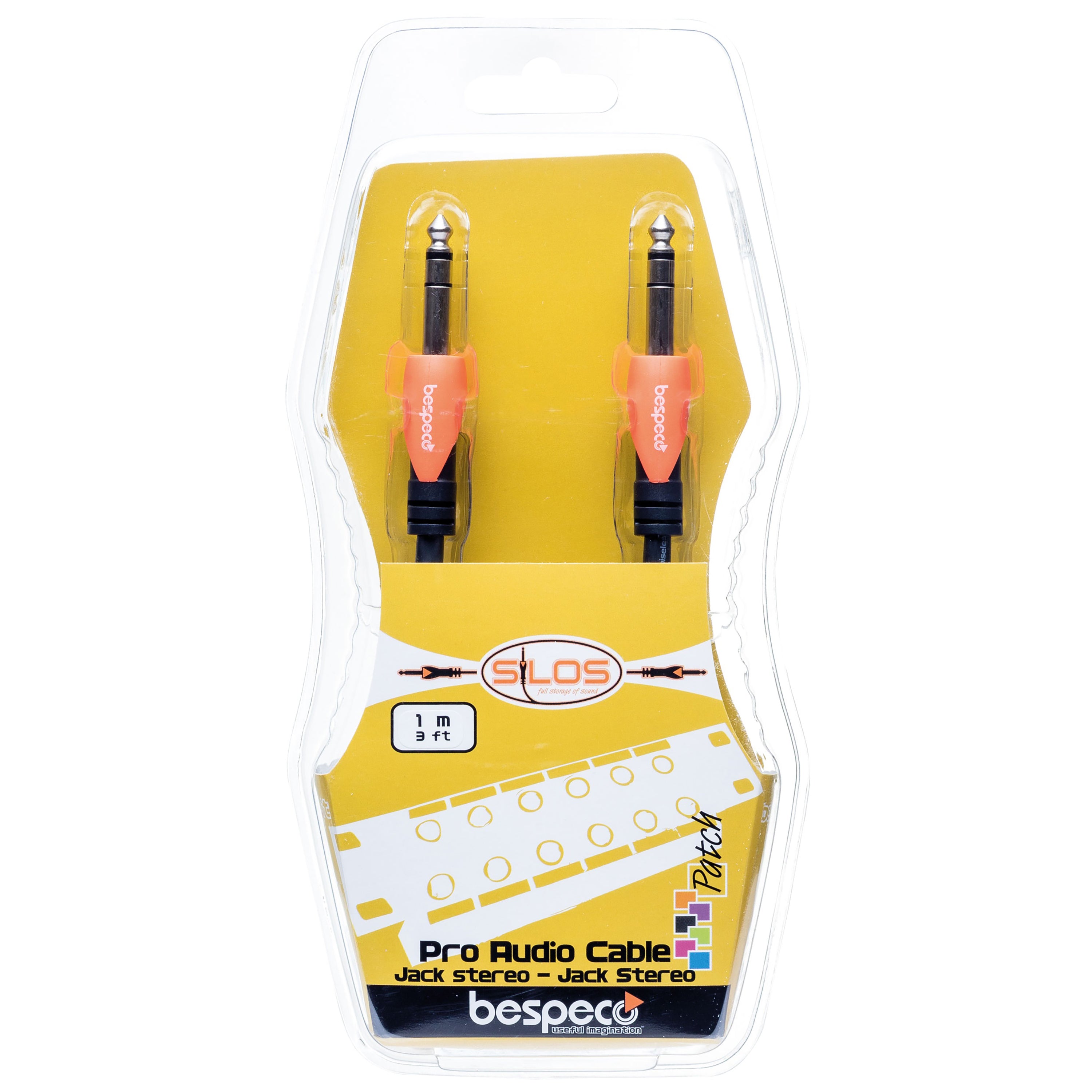 Bespeco SLSS100 1M STEREO JACK Patch Cable